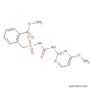 Molecular Structure of 304453-89-2 (Benzoic acid,
2-[[[[[(4-methoxy-2-pyrimidinyl)amino]carbonyl]amino]sulfonyl]methyl]-,
methyl ester)