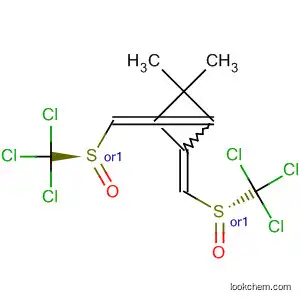 Molecular Structure of 304468-19-7 (Cyclobutene, dimethylbis[[(R)-(trichloromethyl)sulfinyl]methylene]-,
(3E,4E)-rel-)