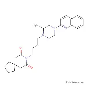 Molecular Structure of 338741-78-9 (8-Azaspiro[4.5]decane-7,9-dione,
8-[4-[2-methyl-4-(2-quinolinyl)-1-piperazinyl]butyl]-)