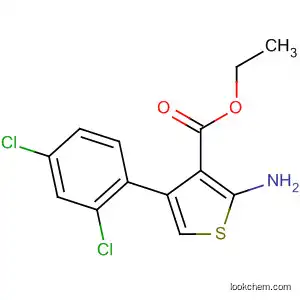 Molecular Structure of 351977-69-0 (3-Thiophenecarboxylic acid, 2-amino-4-(2,4-dichlorophenyl)-, ethyl ester)