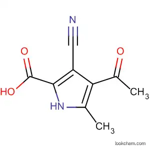 Molecular Structure of 42046-56-0 (1H-Pyrrole-2-carboxylic acid, 4-acetyl-3-cyano-5-methyl-)