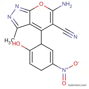 Molecular Structure of 420811-23-0 (Pyrano[2,3-c]pyrazole-5-carbonitrile,
6-amino-1,4-dihydro-4-(2-hydroxy-5-nitrophenyl)-3-methyl-)