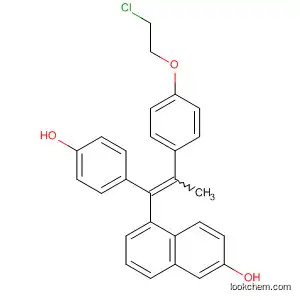 Molecular Structure of 452323-37-4 (2-Naphthalenol,
5-[2-[4-(2-chloroethoxy)phenyl]-1-(4-hydroxyphenyl)-1-propenyl]-)