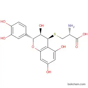 Molecular Structure of 484687-07-2 (L-Cysteine,
S-[(2R,3R,4S)-2-(3,4-dihydroxyphenyl)-3,4-dihydro-3,5,7-trihydroxy-2H-
1-benzopyran-4-yl]-)