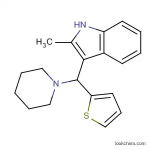 Molecular Structure of 537012-32-1 (1H-Indole, 2-methyl-3-(1-piperidinyl-2-thienylmethyl)-)