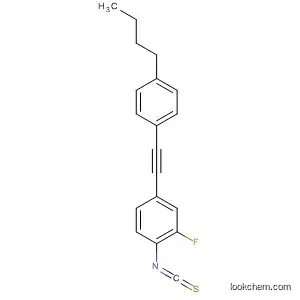 Molecular Structure of 552321-24-1 (Benzene, 4-[(4-butylphenyl)ethynyl]-2-fluoro-1-isothiocyanato-)