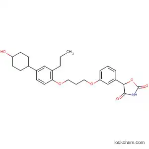 Molecular Structure of 612480-53-2 (2,4-Oxazolidinedione,
5-[3-[3-[4-(4-hydroxycyclohexyl)-2-propylphenoxy]propoxy]phenyl]-)