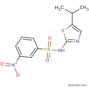 Molecular Structure of 612535-59-8 (Benzenesulfonamide, N-[5-(1-methylethyl)-2-thiazolyl]-3-nitro-)