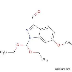 Molecular Structure of 691900-63-7 (1H-Indazole-3-carboxaldehyde, 1-(diethoxymethyl)-6-methoxy-)