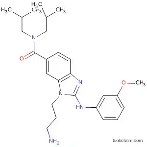 Molecular Structure of 746660-45-7 (1H-Benzimidazole-6-carboxamide,
1-(3-aminopropyl)-2-[(3-methoxyphenyl)amino]-N,N-bis(2-methylpropyl)
-)