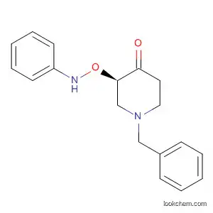 4-Piperidinone, 3-[(phenylamino)oxy]-1-(phenylmethyl)-, (3R)-