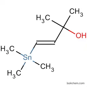 Molecular Structure of 76077-10-6 (3-Buten-2-ol, 2-methyl-4-(trimethylstannyl)-, (3E)-)