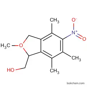 Molecular Structure of 784163-68-4 (2-Benzofuranmethanol, 2,3-dihydro-2,4,6,7-tetramethyl-5-nitro-)