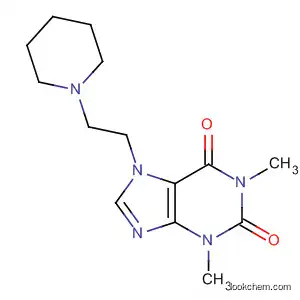 Molecular Structure of 79961-73-2 (1H-Purine-2,6-dione, 3,7-dihydro-1,3-dimethyl-7-[2-(1-piperidinyl)ethyl]-)