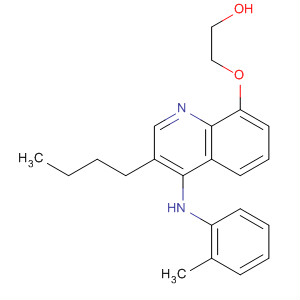 Molecular Structure of 799765-45-0 (Ethanol, 2-[[3-butyl-4-[(2-methylphenyl)amino]-8-quinolinyl]oxy]-)