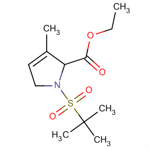 Molecular Structure of 799774-06-4 (1H-Pyrrole-2-carboxylic acid,
1-[(1,1-dimethylethyl)sulfonyl]-2,5-dihydro-3-methyl-, ethyl ester, (2S)-)