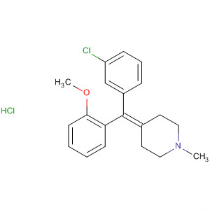 Molecular Structure of 799826-82-7 (Piperidine, 4-[(3-chlorophenyl)(2-methoxyphenyl)methylene]-1-methyl-,
hydrochloride)