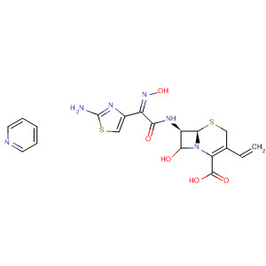 Molecular Structure of 799835-04-4 (5-Thia-1-azabicyclo[4.2.0]oct-2-ene-2-carboxylic acid,
7-[[(2Z)-(2-amino-4-thiazolyl)(hydroxyimino)acetyl]amino]-3-ethenyl-8-ox
o-, (6R,7R)-, compd. with pyridine (1:1))