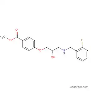 Molecular Structure of 800369-64-6 (Benzoic acid,
4-[(2S)-3-[(2-fluorophenyl)methylamino]-2-hydroxypropoxy]-, methyl
ester)