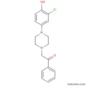 Molecular Structure of 800371-66-8 (Ethanone, 2-[4-(3-chloro-4-hydroxyphenyl)-1-piperazinyl]-1-phenyl-)