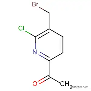 Molecular Structure of 800379-67-3 (Ethanone, 1-[5-(bromomethyl)-6-chloro-2-pyridinyl]-)