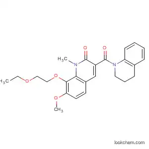 Molecular Structure of 800412-30-0 (Quinoline,
1-[[8-(2-ethoxyethoxy)-1,2-dihydro-7-methoxy-1-methyl-2-oxo-3-quinolin
yl]carbonyl]-1,2,3,4-tetrahydro-)