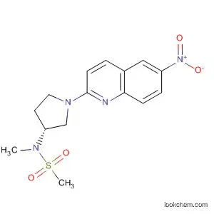 Molecular Structure of 801252-94-8 (Methanesulfonamide,
N-methyl-N-[(3R)-1-(6-nitro-2-quinolinyl)-3-pyrrolidinyl]-)