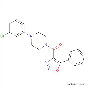 Molecular Structure of 802052-56-8 (Piperazine, 1-(3-chlorophenyl)-4-[(5-phenyl-4-oxazolyl)carbonyl]-)