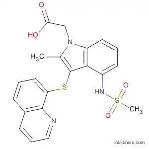 1H-Indole-1-acetic acid,
2-methyl-4-[(methylsulfonyl)amino]-3-(8-quinolinylthio)-