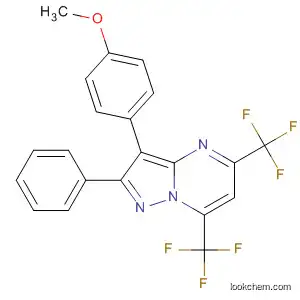 Molecular Structure of 805239-15-0 (Pyrazolo[1,5-a]pyrimidine,
3-(4-methoxyphenyl)-2-phenyl-5,7-bis(trifluoromethyl)-)