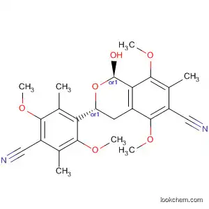 1H-2-Benzopyran-6-carbonitrile,
3-(4-cyano-3,6-dimethoxy-2,5-dimethylphenyl)-3,4-dihydro-1-hydroxy-5,
8-dimethoxy-7-methyl-, (1R,3R)-rel-