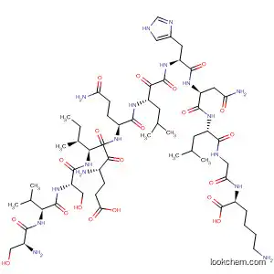 Molecular Structure of 81306-67-4 (L-Lysine,
L-seryl-L-valyl-L-seryl-L-a-glutamyl-L-isoleucyl-L-glutaminyl-L-leucyl-L-meth
ionyl-L-histidyl-L-asparaginyl-L-leucylglycyl-)