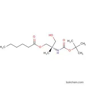 Hexanoic acid,
(2S)-2-[[(1,1-dimethylethoxy)carbonyl]amino]-3-hydroxy-2-methylpropyl
ester