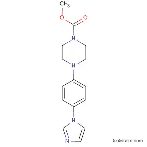 Molecular Structure of 841295-39-4 (1-Piperazinecarboxylic acid, 4-[4-(1H-imidazol-1-yl)phenyl]-, methyl
ester)