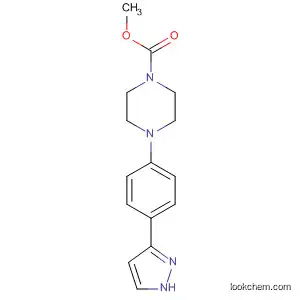 Molecular Structure of 841295-44-1 (1-Piperazinecarboxylic acid, 4-[4-(1H-pyrazol-3-yl)phenyl]-, methyl ester)