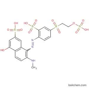 Molecular Structure of 842167-13-9 (2-Naphthalenesulfonic acid,
4-hydroxy-7-(methylamino)-8-[[2-sulfo-4-[[2-(sulfooxy)ethyl]sulfonyl]phen
yl]azo]-)