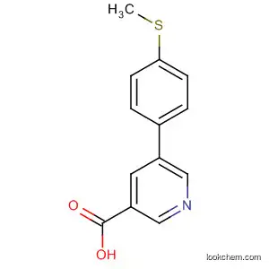Molecular Structure of 842170-40-5 (3-Pyridinecarboxylic acid, 5-[4-(methylthio)phenyl]-)