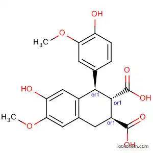 Molecular Structure of 845276-60-0 (2,3-Naphthalenedicarboxylic acid,
1,2,3,4-tetrahydro-7-hydroxy-1-(4-hydroxy-3-methoxyphenyl)-6-methoxy-
, (1R,2S,3S)-rel-)