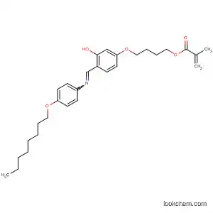 Molecular Structure of 845754-67-8 (2-Propenoic acid, 2-methyl-,
4-[3-hydroxy-4-[[[4-(octyloxy)phenyl]imino]methyl]phenoxy]butyl ester)