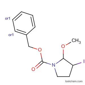 Molecular Structure of 845796-18-1 (1-Pyrrolidinecarboxylic acid, 3-iodo-2-methoxy-, phenylmethyl ester,
(2R,3S)-rel-)