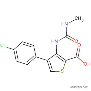 Molecular Structure of 845864-13-3 (2-Thiophenecarboxylic acid,
4-(4-chlorophenyl)-3-[[(methylamino)carbonyl]amino]-)