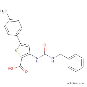 Molecular Structure of 845864-76-8 (2-Thiophenecarboxylic acid,
5-(4-methylphenyl)-3-[[[(phenylmethyl)amino]carbonyl]amino]-)