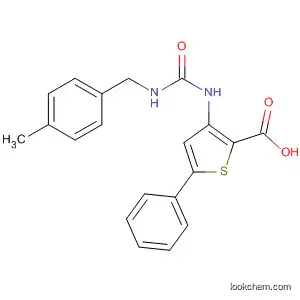 Molecular Structure of 845865-44-3 (2-Thiophenecarboxylic acid,
3-[[[[(4-methylphenyl)methyl]amino]carbonyl]amino]-5-phenyl-)