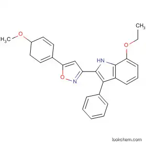 Molecular Structure of 846604-39-5 (1H-Indole,
2-[4,5-dihydro-5-(4-methoxyphenyl)-3-isoxazolyl]-7-ethoxy-3-phenyl-)