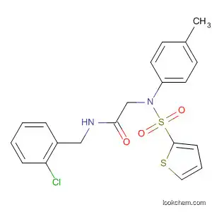 Molecular Structure of 847146-44-5 (Acetamide,
N-[(2-chlorophenyl)methyl]-2-[(4-methylphenyl)(2-thienylsulfonyl)amino]-)