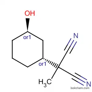 Molecular Structure of 847152-02-7 (Propanedinitrile, [(1R,3R)-3-hydroxycyclohexyl]methyl-, rel-)