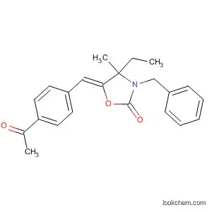 Molecular Structure of 847152-52-7 (2-Oxazolidinone,
5-[(4-acetylphenyl)methylene]-4-ethyl-4-methyl-3-(phenylmethyl)-, (5Z)-)