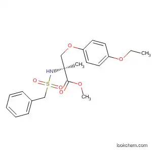 Molecular Structure of 847186-00-9 (Serine, O-(4-ethoxyphenyl)-2-methyl-N-[(phenylmethyl)sulfonyl]-, methyl
ester)