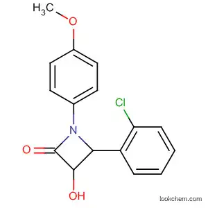 Molecular Structure of 847201-60-9 (2-Azetidinone, 4-(2-chlorophenyl)-3-hydroxy-1-(4-methoxyphenyl)-)