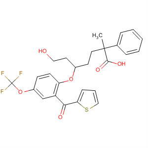 Benzenepropanoic acid,  2-methyl-4-[3-[2-(2-thienylcarbonyl)-4-(trifluoromethoxy)phenoxy]butoxy]-